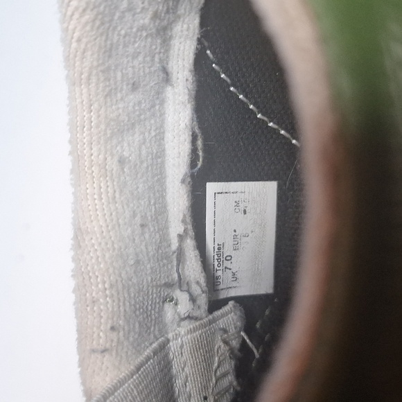 Toddler Vans Off The Wall Green Dragon Claw Reptile Slip-on with Velcro Size 7 - Picture 9 of 13